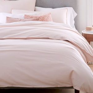 West Elm Tencel Duvet Cover + Matching Euro Shams